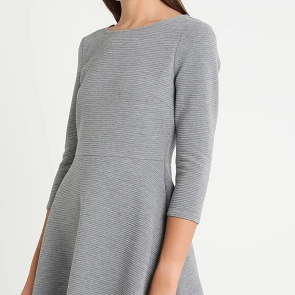 NEW! TOM TAILOR GREY RIBBED 3/4 SLEEVE DRESS SZ M - Picture 6 of 10